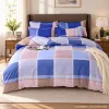 Suave algodón de cuatro piezas conjunto de cama conjunto de fábrica al por mayor transfronterizo comercio exterior transpirable piel amistosa ropa de cama estilo de cama de lujo impreso adecuado para el dormitorio familiar cálido y cómodo ocio artículos para el hogar details Picture
